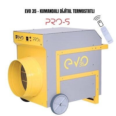 EVO35 PROs - 35kw Kumandalı ve Dijital Endüstriyel Elektrikli Fanlı ısıtıcı