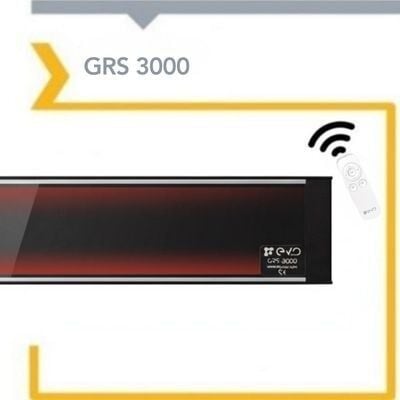 EVO GRS 3000 Dış Mekan İnfrared Isıtıcı (Kumandalı ve Camlı)