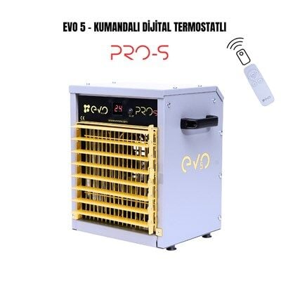 EVO PROs - 5kw Kumandalı ve Dijital Endüstriyel Elektrikli Isıtıcı